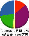 ニシマサ 貸借対照表 2009年10月期