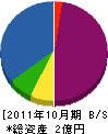 中村水建 貸借対照表 2011年10月期