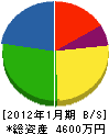島本建設工業 貸借対照表 2012年1月期
