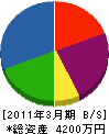 田辺電気工事 貸借対照表 2011年3月期