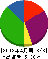 西日本テクノアシスト 貸借対照表 2012年4月期
