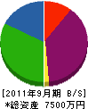 海野鉄工 貸借対照表 2011年9月期