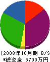太齋工務店 貸借対照表 2008年10月期