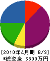 岡崎工業 貸借対照表 2010年4月期