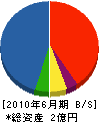 西日本整水 貸借対照表 2010年6月期