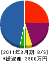 藤本組 貸借対照表 2011年3月期