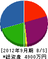 佐藤塗装店 貸借対照表 2012年9月期