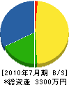 山本建設 貸借対照表 2010年7月期