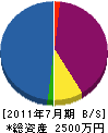 内田ポンプ商会 貸借対照表 2011年7月期