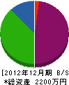 上村土建 貸借対照表 2012年12月期