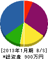 武蔵開発 貸借対照表 2013年1月期