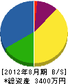 小島松風園 貸借対照表 2012年8月期