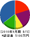 澤田工業 貸借対照表 2010年9月期
