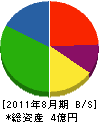 東亜ライン 貸借対照表 2011年8月期