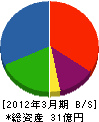 中村工業 貸借対照表 2012年3月期