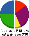 大川工業 貸借対照表 2011年10月期