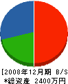 井島瓦工業所 貸借対照表 2008年12月期