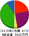 鎌田組 貸借対照表 2010年3月期