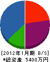 寺井工業 貸借対照表 2012年1月期