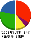 関越建設 貸借対照表 2009年8月期