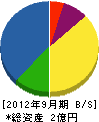 川崎工苑建設 貸借対照表 2012年9月期