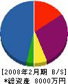 田中塗装店 貸借対照表 2008年2月期