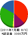 木村鐵化 貸借対照表 2011年7月期