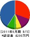 石田建設 貸借対照表 2011年6月期