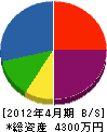 石川工務店 貸借対照表 2012年4月期