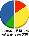 應矢建設 貸借対照表 2009年12月期