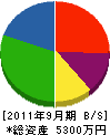 鶴友機材 貸借対照表 2011年9月期