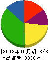 山田設備工業 貸借対照表 2012年10月期