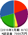 中村水道 貸借対照表 2010年3月期
