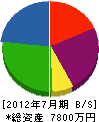 大山タタミ店 貸借対照表 2012年7月期