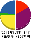鈴木住宅設備 貸借対照表 2012年8月期