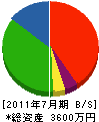 田中建設 貸借対照表 2011年7月期