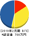 池田建設 貸借対照表 2010年2月期
