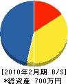 池田建設 貸借対照表 2010年2月期 池田建設 貸借対照表 2010年2月期