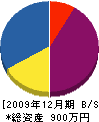 朝日建産北上事業所 貸借対照表 2009年12月期