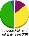 大昭建設 貸借対照表 2012年9月期