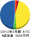 谷電気商会 貸借対照表 2012年3月期