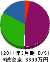 田中電気工事 貸借対照表 2011年3月期