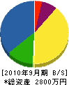 峡南電機 貸借対照表 2010年9月期