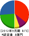 山本建設 貸借対照表 2012年9月期