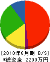 石島組 貸借対照表 2010年8月期 石島組 貸借対照表 2010年8月期