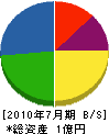 アスク長谷川 貸借対照表 2010年7月期