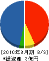 寺本企業 貸借対照表 2010年8月期