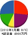 藤村工務店 貸借対照表 2012年3月期