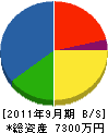 大谷水道ポンプ 貸借対照表 2011年9月期