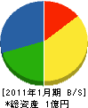 日乃出建設 貸借対照表 2011年1月期